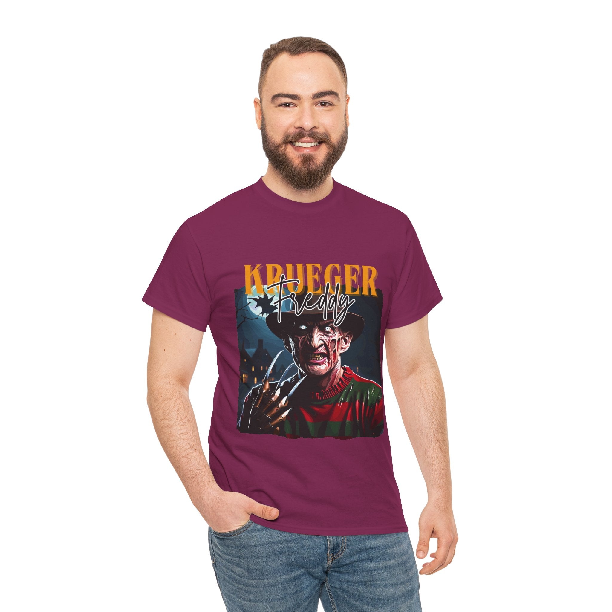Freddy Krueger, Horror Graphic Tee, Unisex Cotton Shirt, Halloween Costume, Horror Movie Gift, Spooky T-Shirt, Horror Fan Apparel