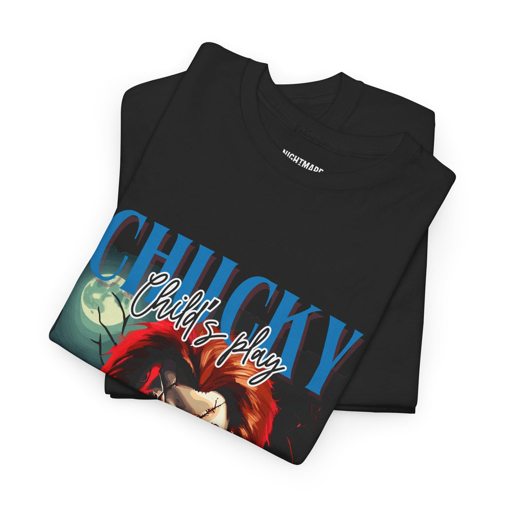 Chucky Horror Graphic Tee, Unisex Cotton Shirt, Halloween Costume, Horror Movie Gift, Spooky T-Shirt, Horror Fan Apparel