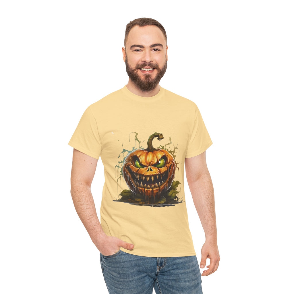 Spooky Pumpkin, Horror Graphic Tee, Unisex Cotton Shirt, Halloween Costume, Horror Movie Gift, Spooky T-Shirt, Horror Fan Apparel