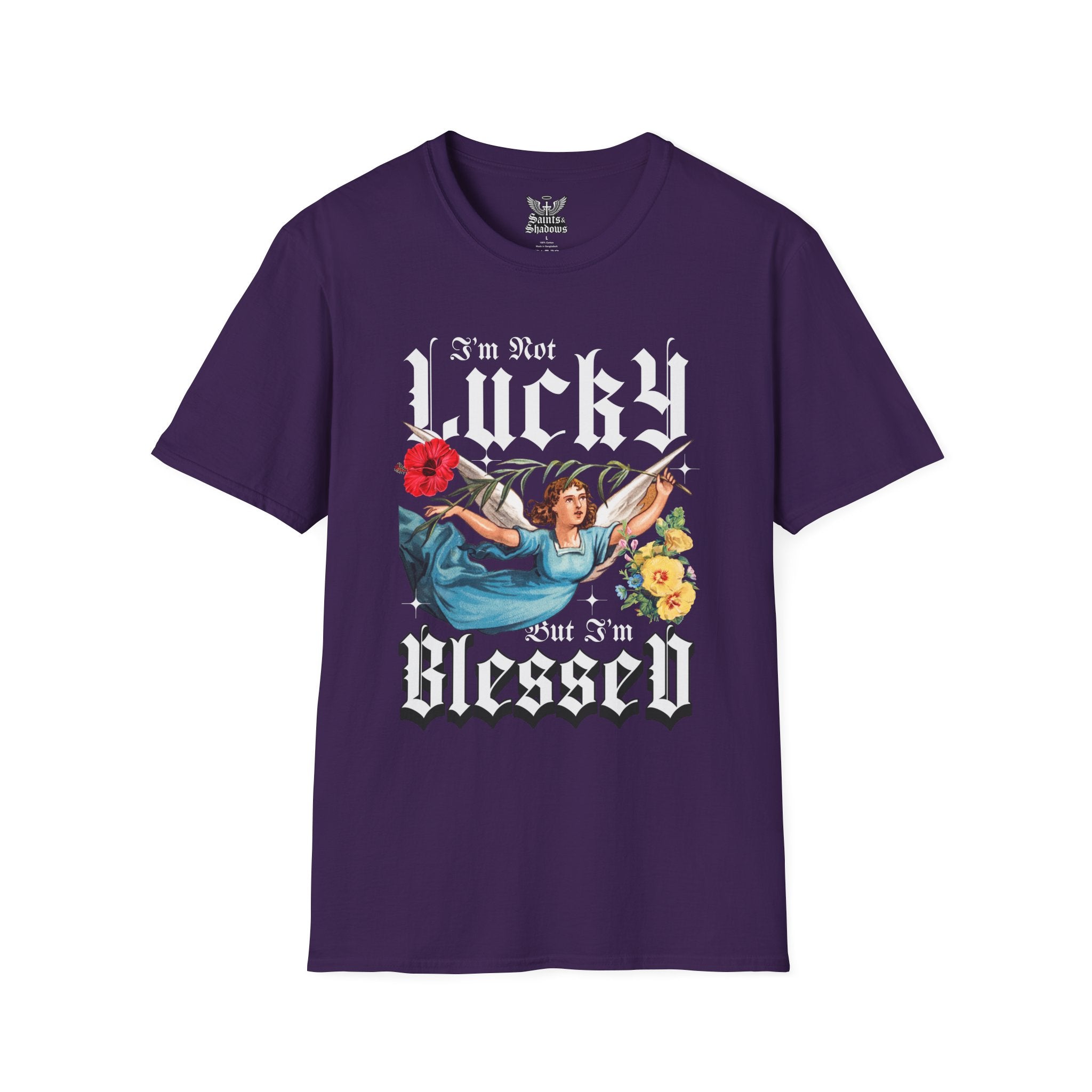 Saints and Shadows - I'm Not Lucky, But I'm Blessed T-Shirt, Unisex Graphic Tee