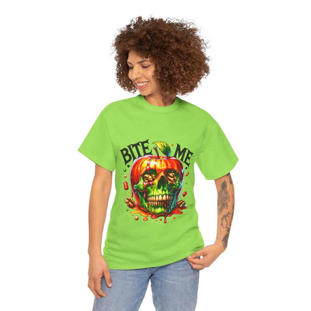 Bite Me Skull T-Shirt, Fun Graphic Tee, Halloween Costume Top, Trendy Casual Wear, Unique Gift Idea for Friends