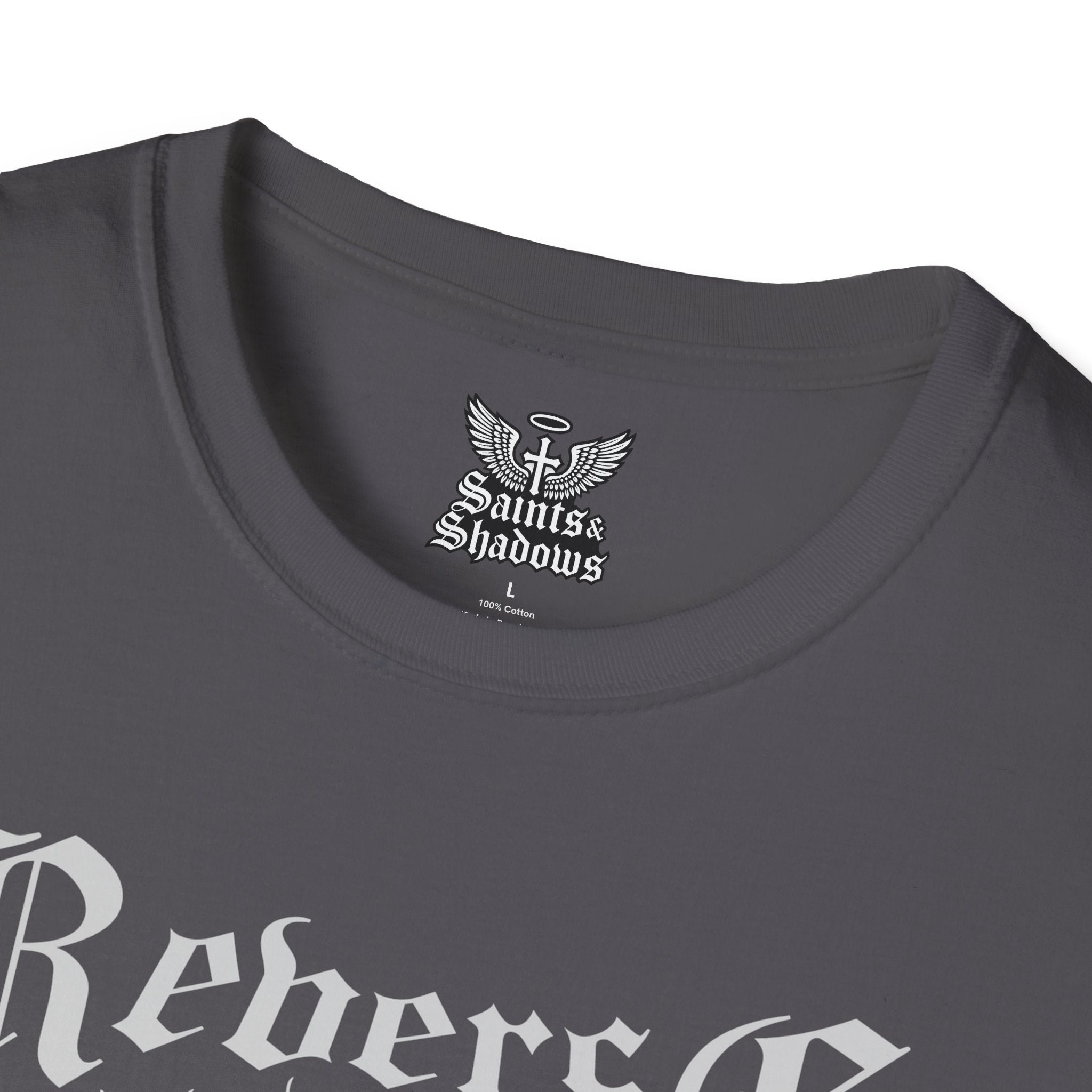 Saints and Shadows - Reverse Centuria, Angelic Artwork Unisex Softstyle T-Shirt, Casual Wear