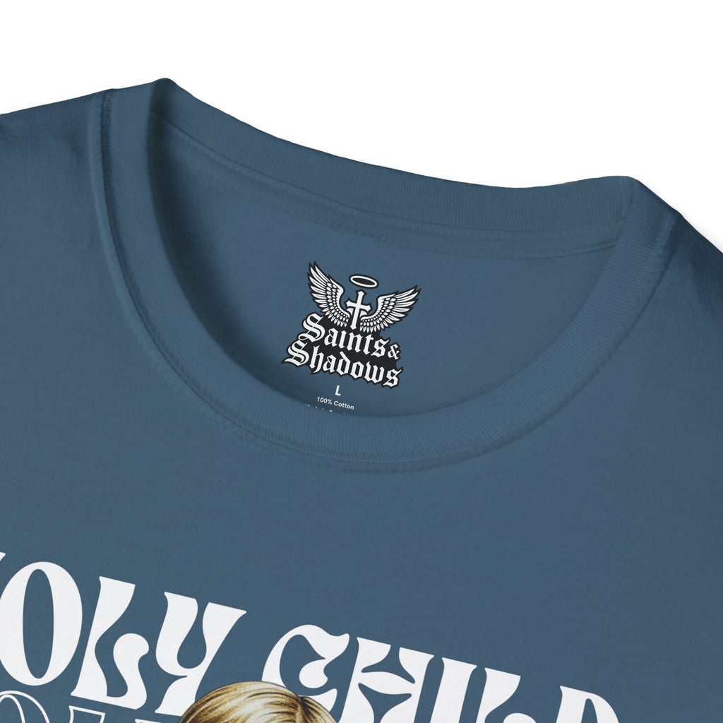 Saints and Shadows - Holy Child, Angelic Artwork Unisex Softstyle T-Shirt, Casual Wear