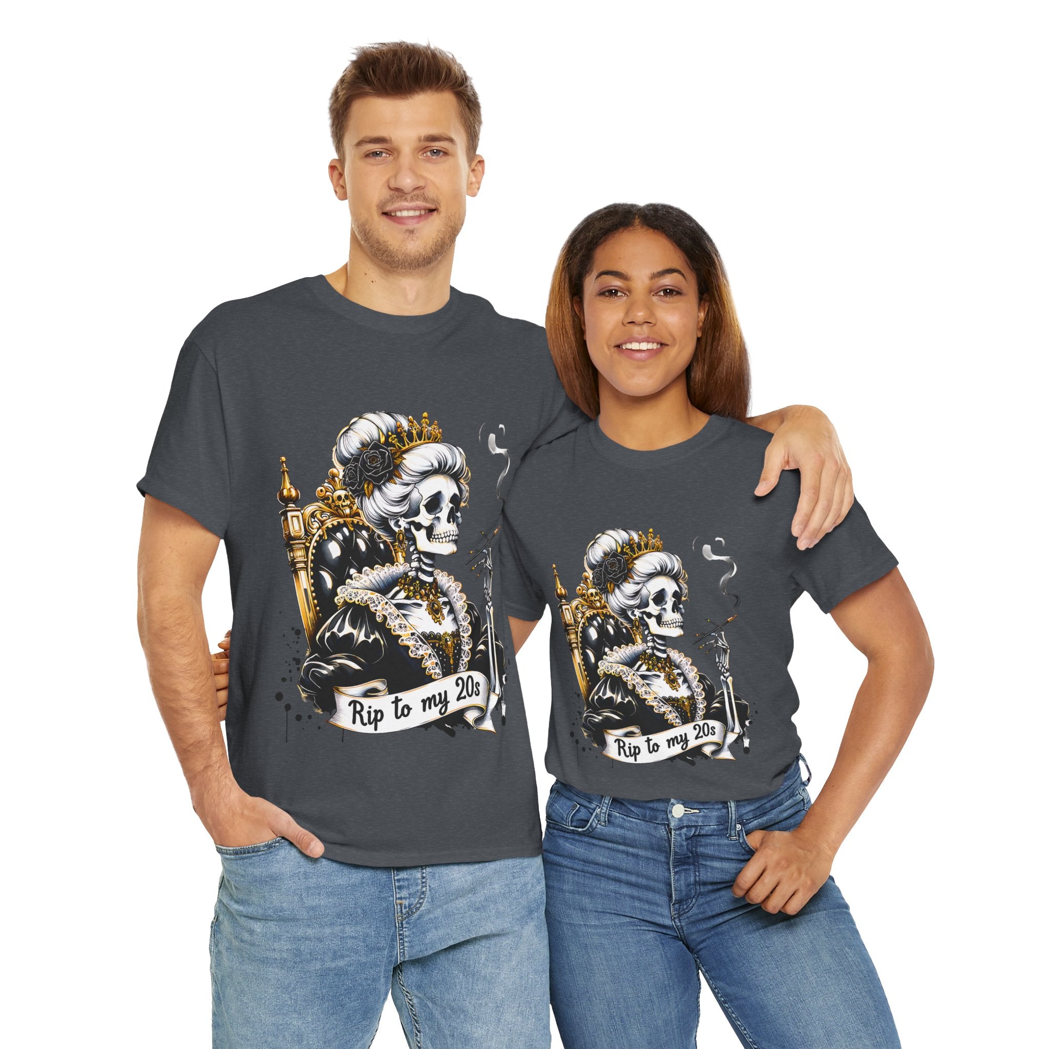 Rip to my 20s Tee, Heavy, Unisex Graphic Shirt, Birthday Gift, Casual Wear, Vintage Style, Floral Design T-shirt