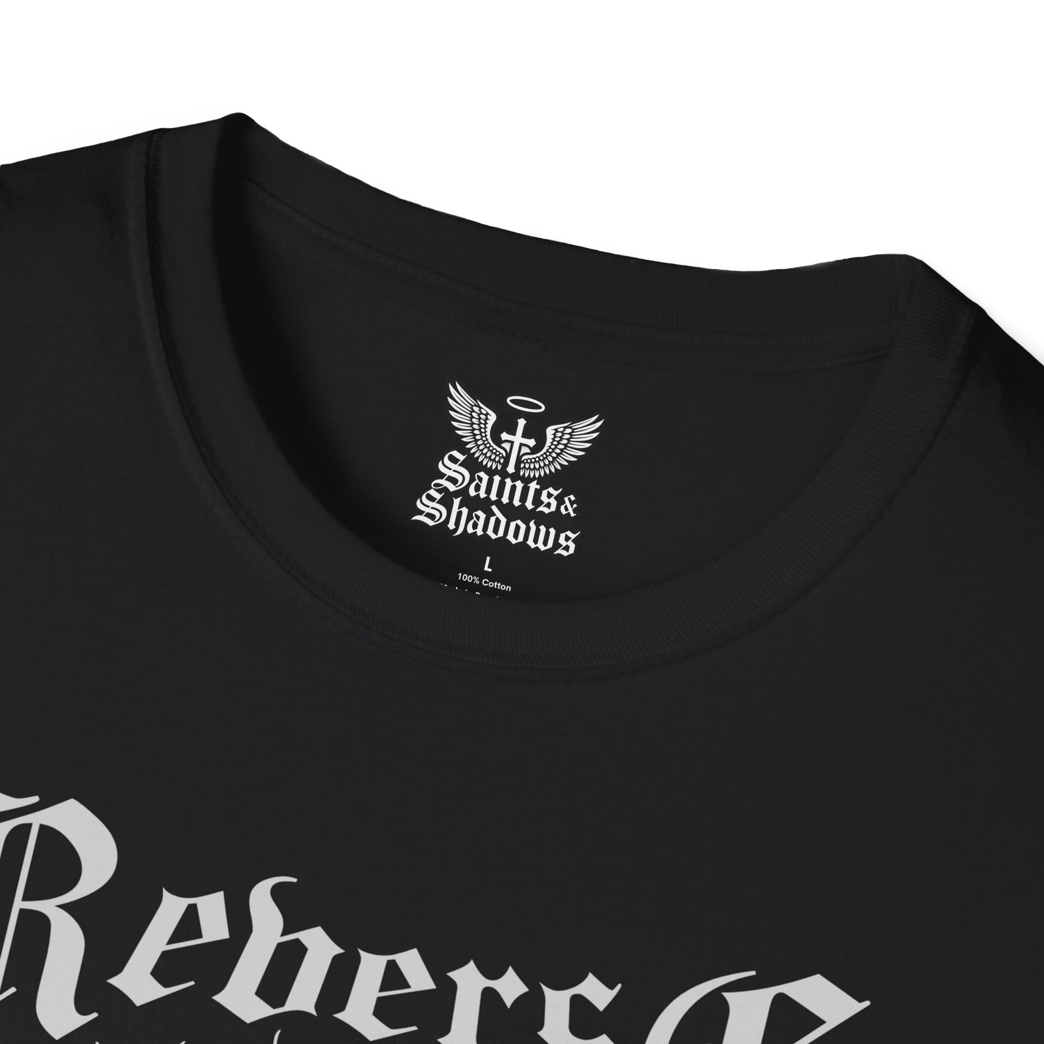 Saints and Shadows - Reverse Centuria, Angelic Artwork Unisex Softstyle T-Shirt, Casual Wear