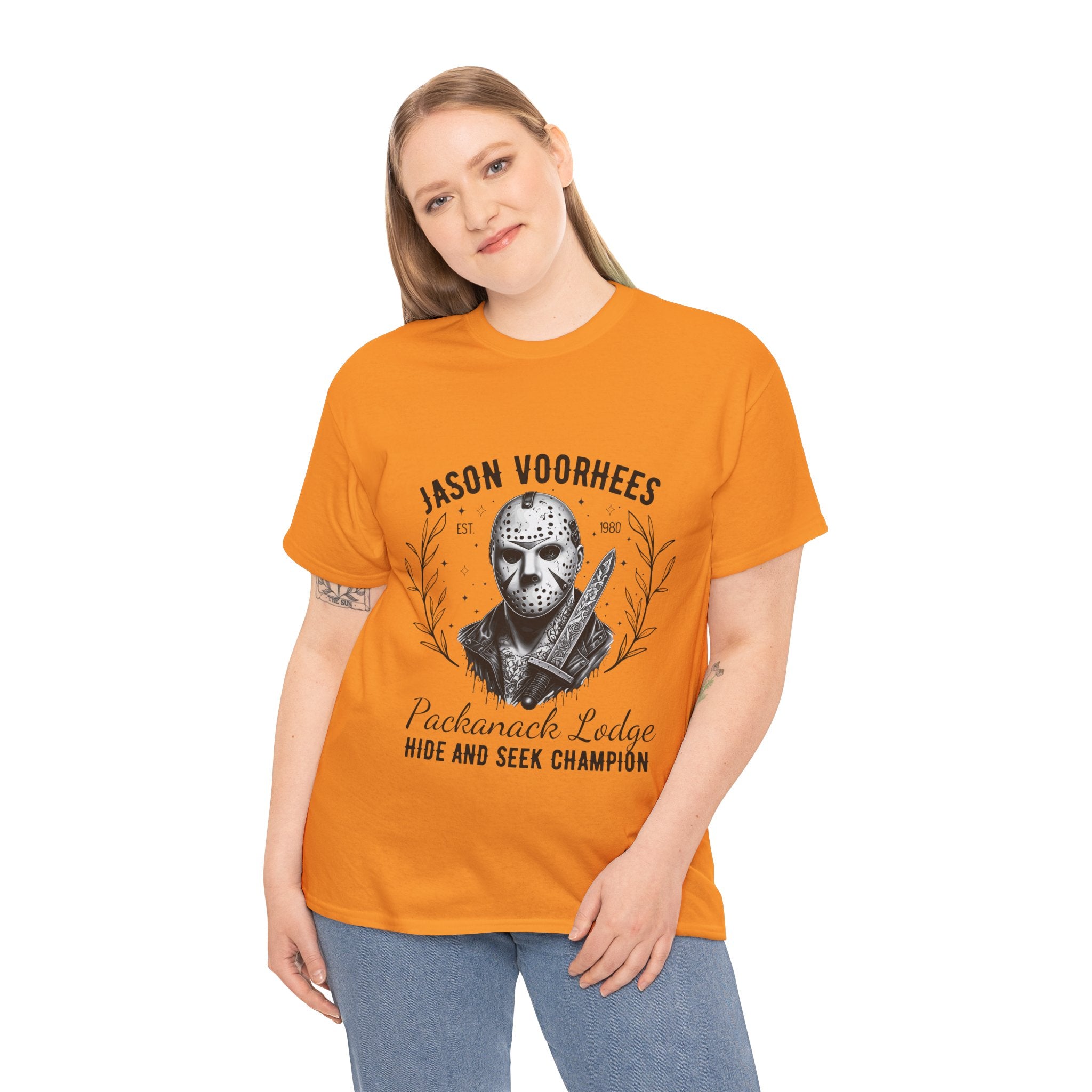 Jason Voorhees 'Hide and Seek Champion'  - Horror Graphic Tee, Unisex Cotton Shirt, Halloween Costume, Horror Movie Gift, Spooky T-Shirt, Horror Fan Apparel