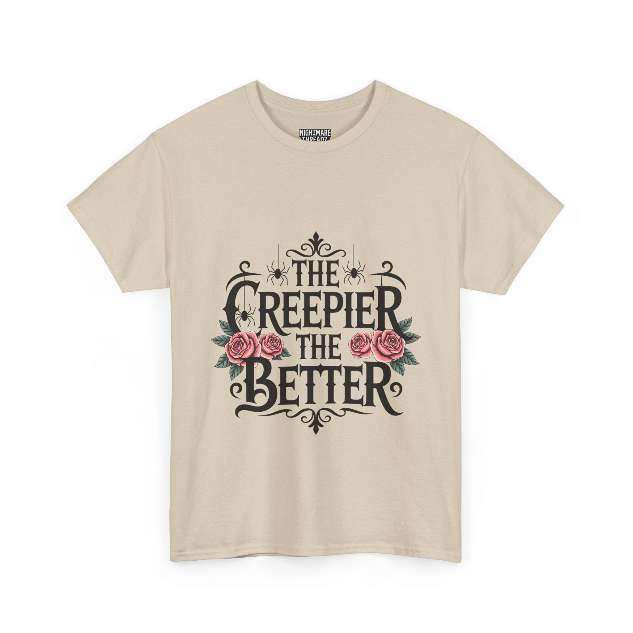 The Creepier the Better Tee, Perfect for Halloween, Casual Wear, Gift for Friends, Vintage Style, Unique Graphic T-Shirt