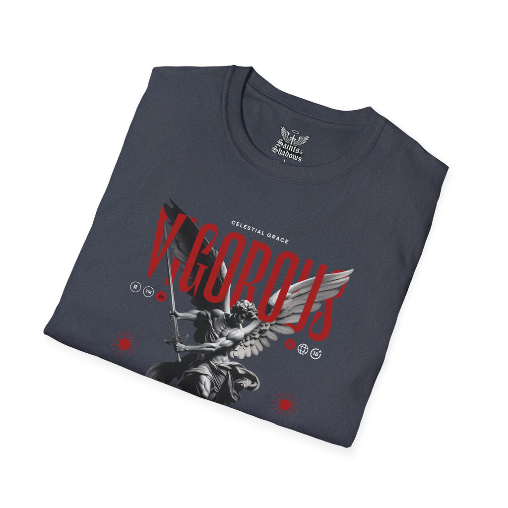 Saints and Shadows - Vigorous, Angelic Artwork Unisex Softstyle T-Shirt, Casual Wear