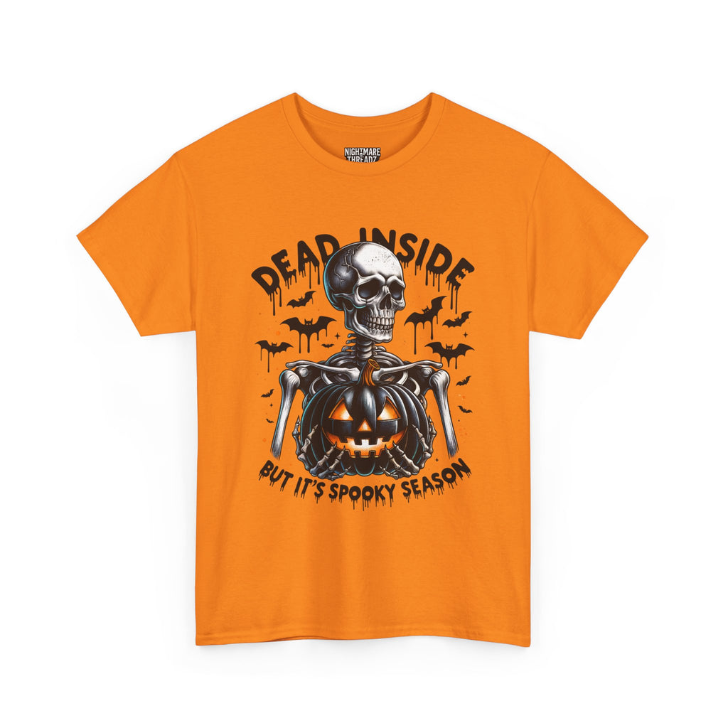 Dead Inside, Spooky Season Tee, Unisex Heavy Cotton T-Shirt, Halloween Shirt, Fun Casual Wear, Graphic Tee, Gift for Halloween Lovers