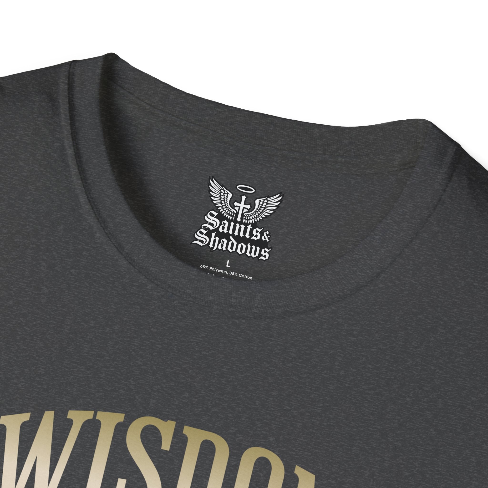 Saints and Shadows - Wisdom, Angelic Artwork Unisex Softstyle T-Shirt, Casual Wear