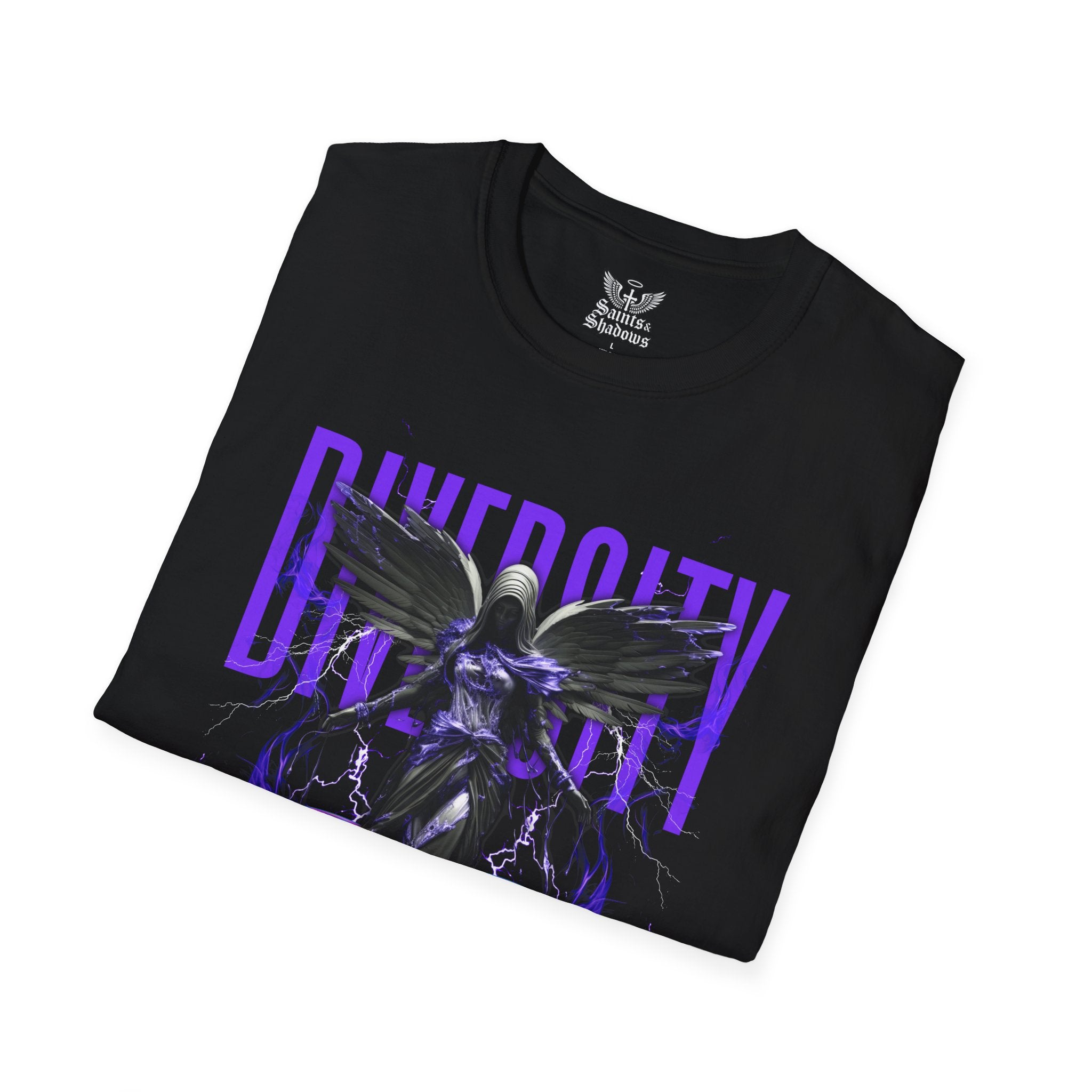 Saints and Shadows - Diversity, Angelic Artwork Unisex Softstyle T-Shirt, Casual Wear