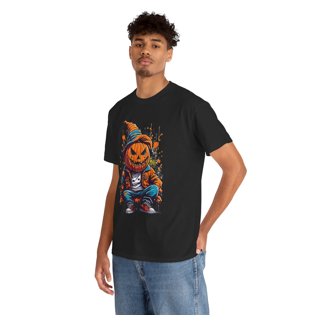 Scary Pumpkin, Horror Graphic Tee, Unisex Cotton Shirt, Halloween Costume, Horror Movie Gift, Spooky T-Shirt, Horror Fan Apparel
