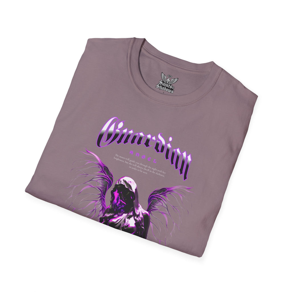 Saints and Shadows - Guardian Angel, Angelic Artwork Unisex Softstyle T-Shirt, Casual Wear