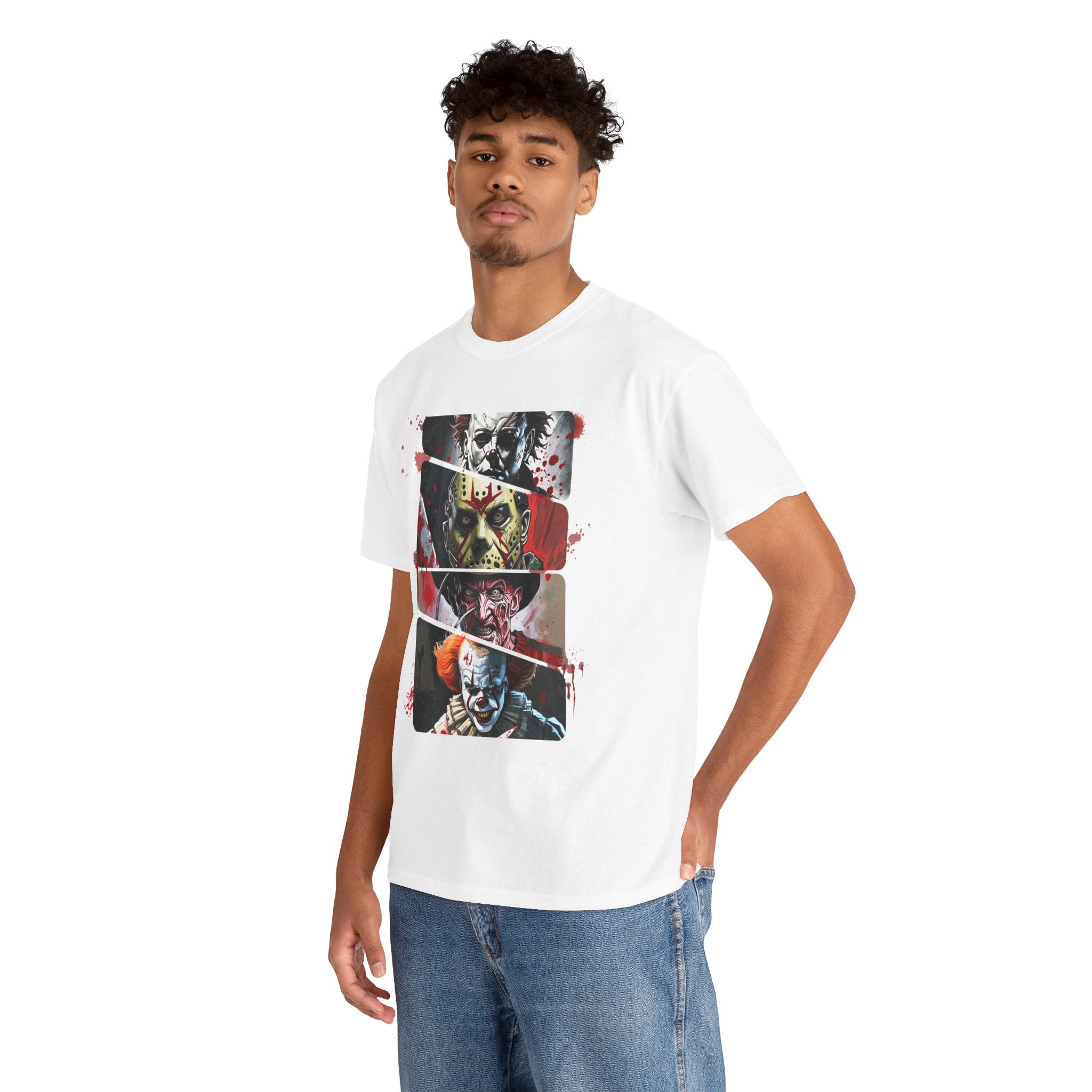 Horror Legends Horror Graphic Tee, Unisex Cotton Shirt, Halloween Costume, Horror Movie Gift, Spooky T-Shirt, Horror Fan Apparel