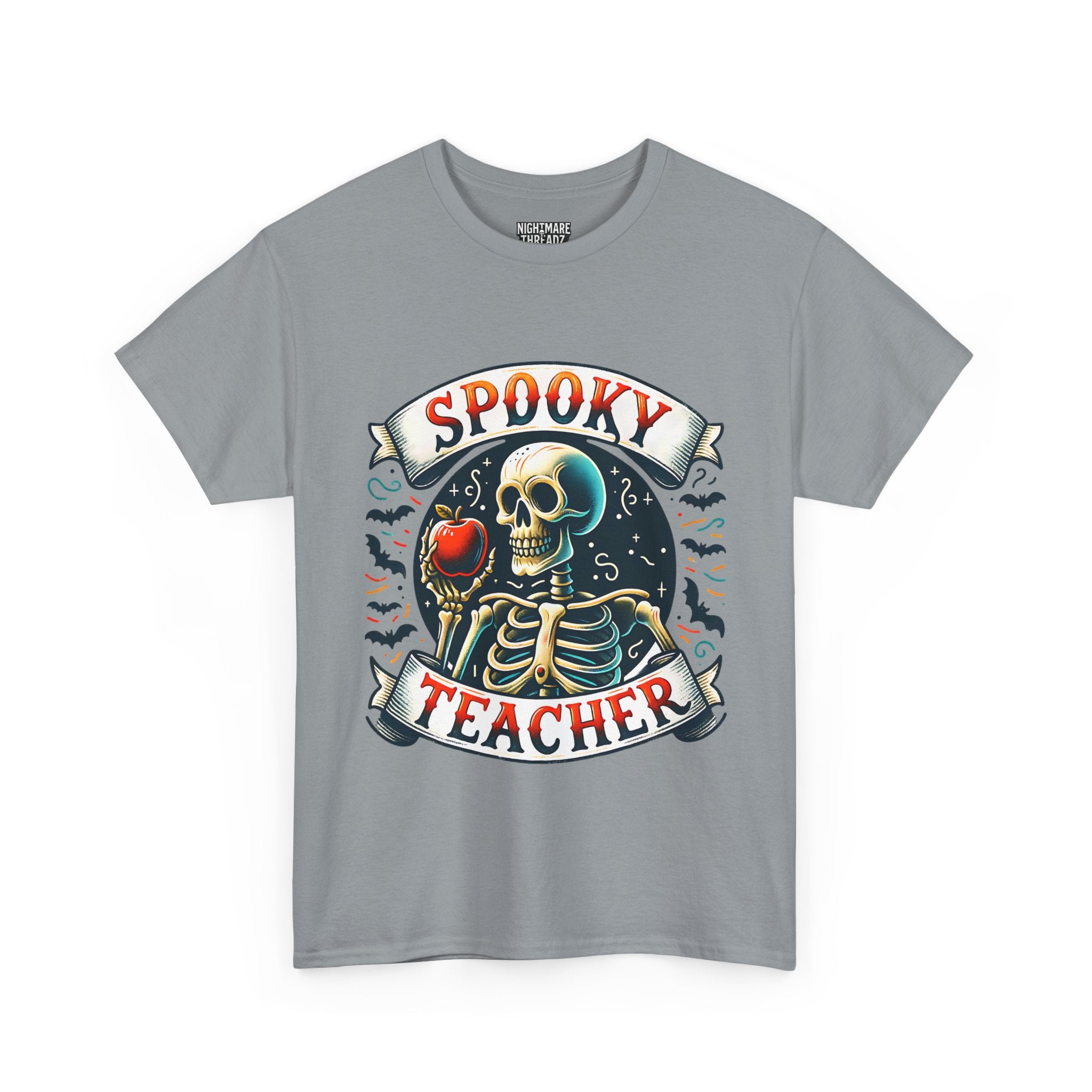 Spooky Teacher Tee, Halloween Shirt, Unisex Cotton T-Shirt, Funny Teacher Gift, Skeleton Design, Fall Apparel