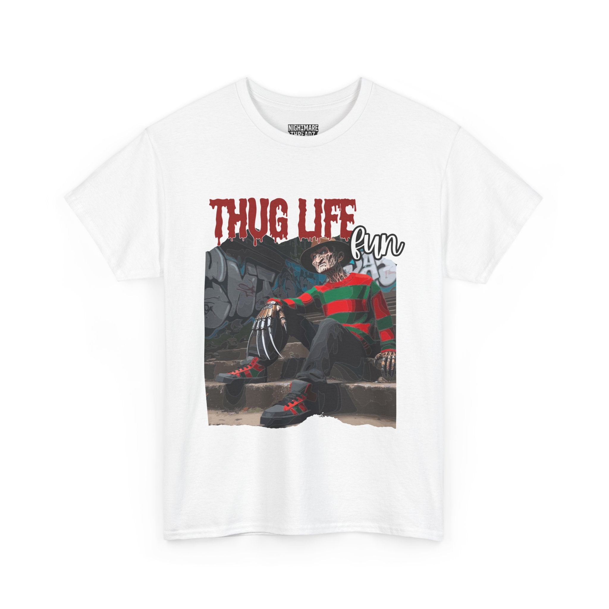 Freddie Kruger, Thug Life Tee - Horror Graphic Tee, Unisex Cotton Shirt, Halloween Costume, Horror Movie Gift