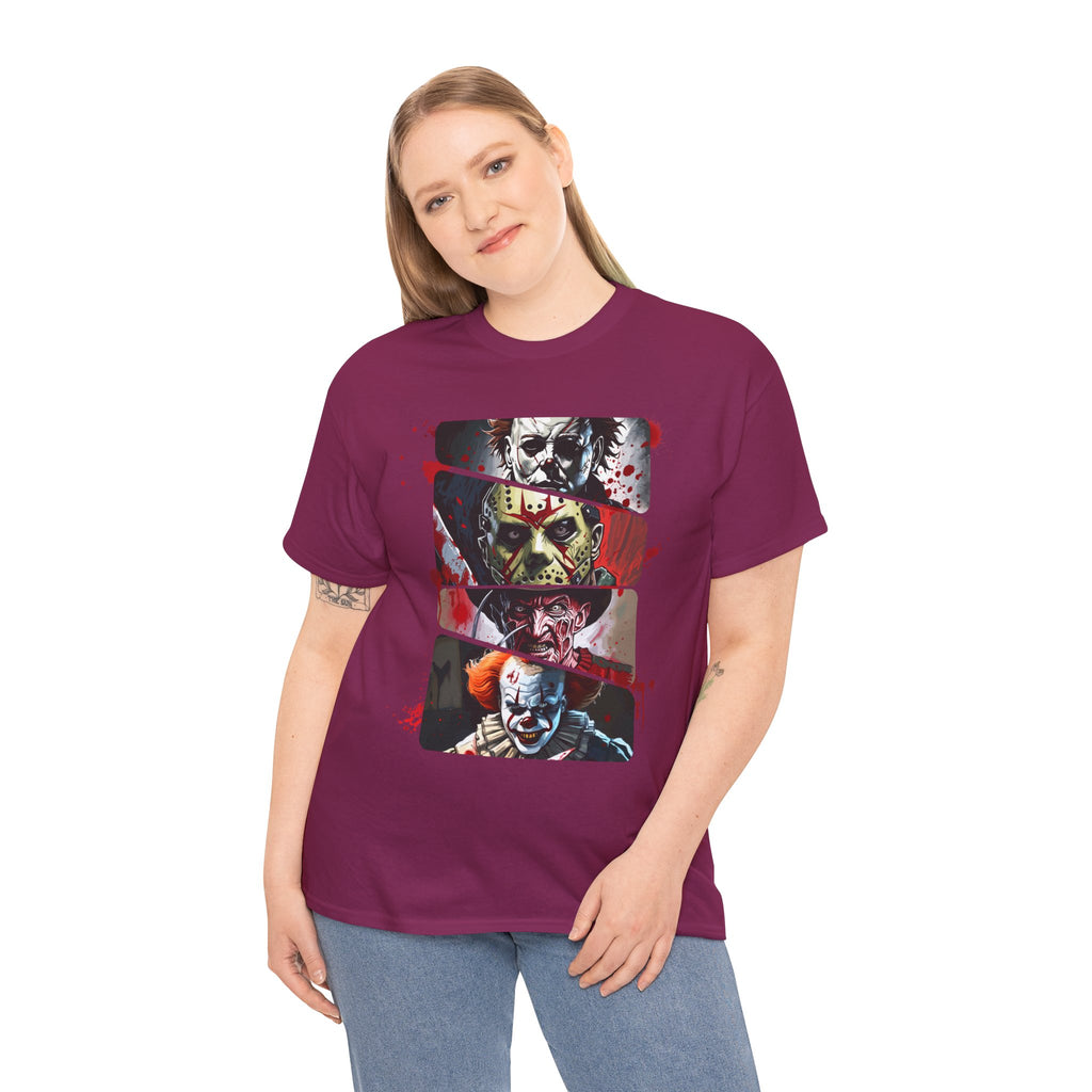 Horror Legends Horror Graphic Tee, Unisex Cotton Shirt, Halloween Costume, Horror Movie Gift, Spooky T-Shirt, Horror Fan Apparel
