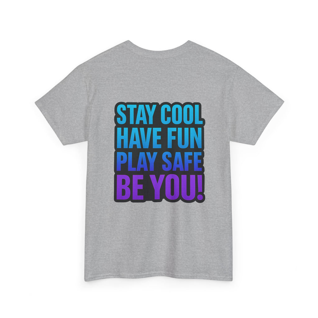 DJ KAT PAWS Surfing Fun T-Shirt | Stay Cool, Have Fun, Play Safe, Be You! | Fun Summer Tee, Gift for Cat Lovers, Beach Vibes