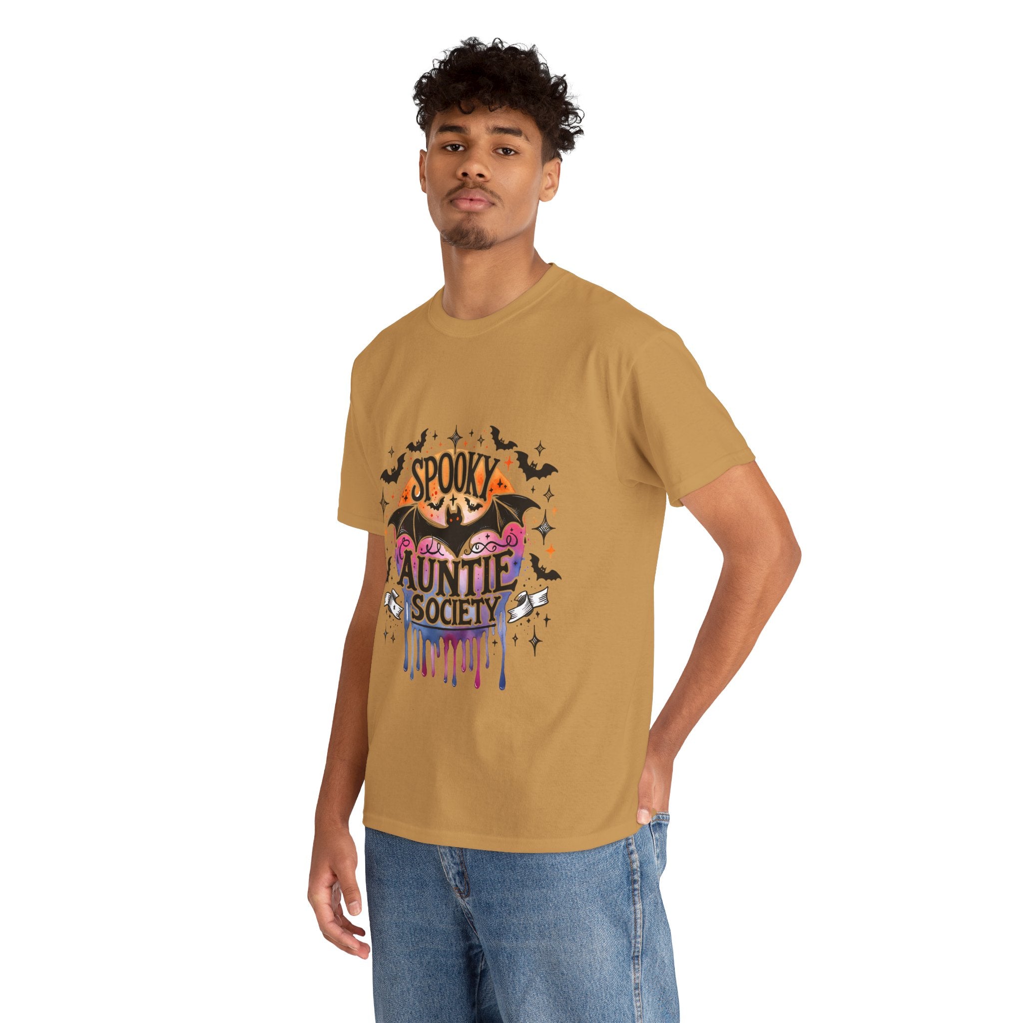 Spooky Auntie Society Tee, Ghost Lovers T-Shirt, Halloween Costume Shirt, Unisex Graphic Tee, Fun Family Gathering Apparel