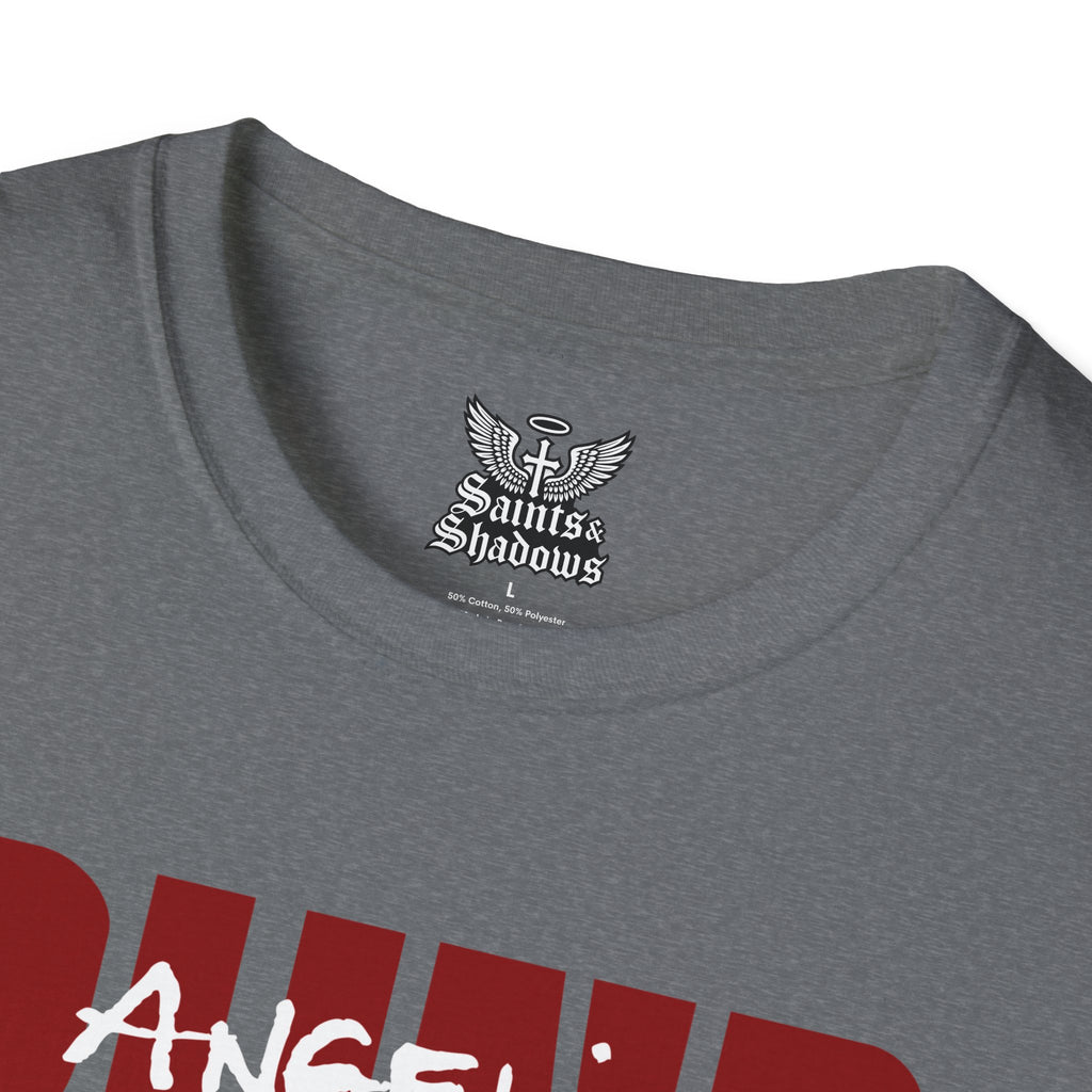 Saints and Shadows - Blind, Angelic Artwork Unisex Softstyle T-Shirt, Casual Wear