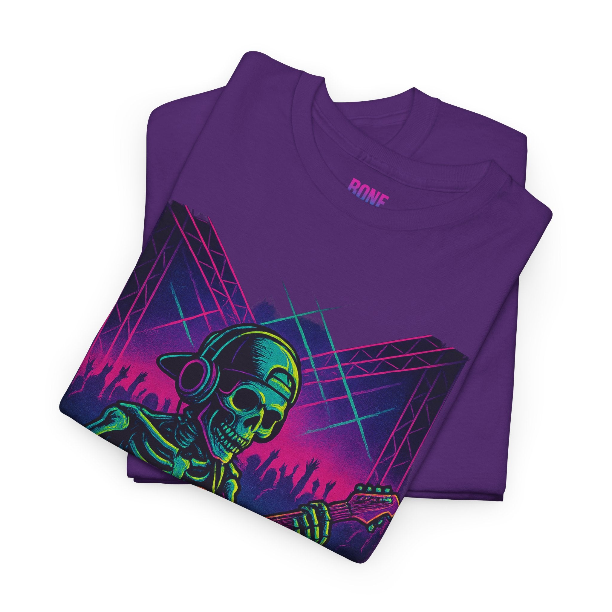 Bone Jams Rockin’ Skeleton, Tee | Loud Enough to Wake the Dead | Unisex Cotton Shirt for Music Lovers, Concerts, Halloween, Gifts