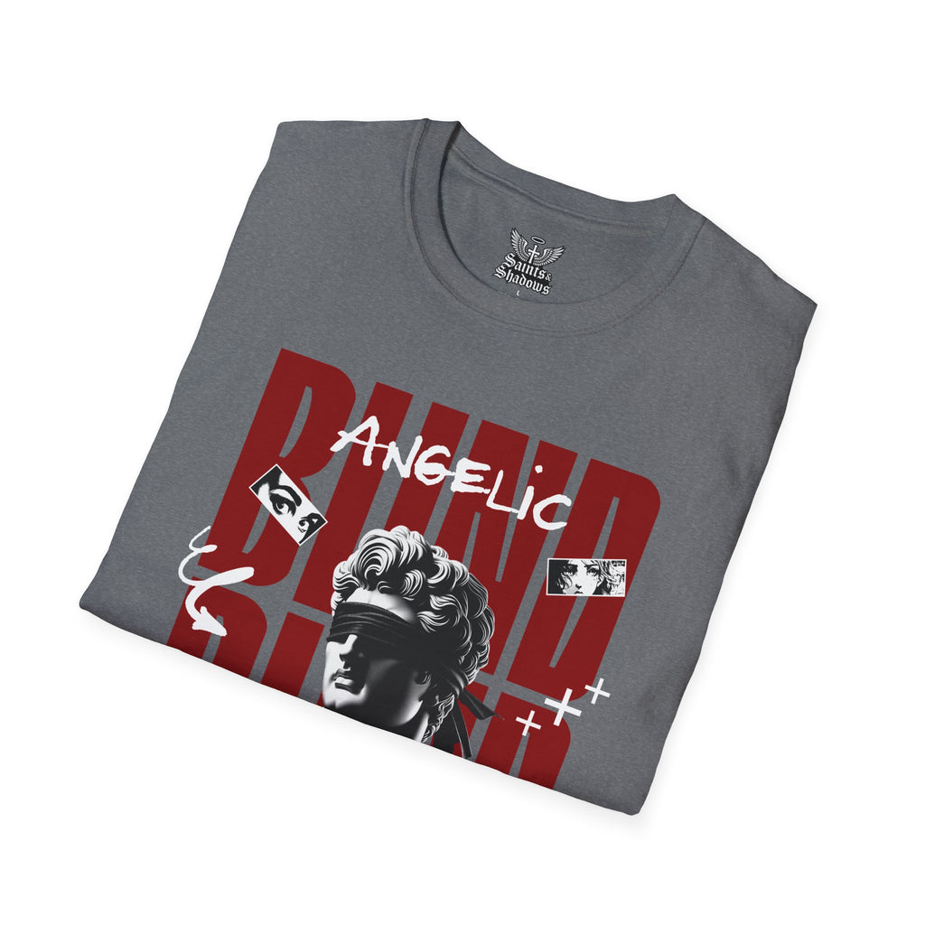 Saints and Shadows - Blind, Angelic Artwork Unisex Softstyle T-Shirt, Casual Wear