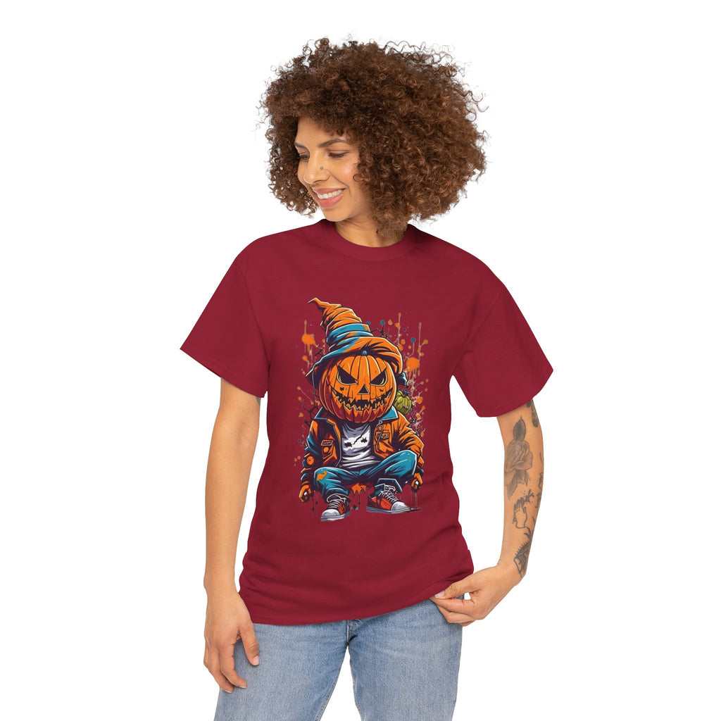 Scary Pumpkin, Horror Graphic Tee, Unisex Cotton Shirt, Halloween Costume, Horror Movie Gift, Spooky T-Shirt, Horror Fan Apparel