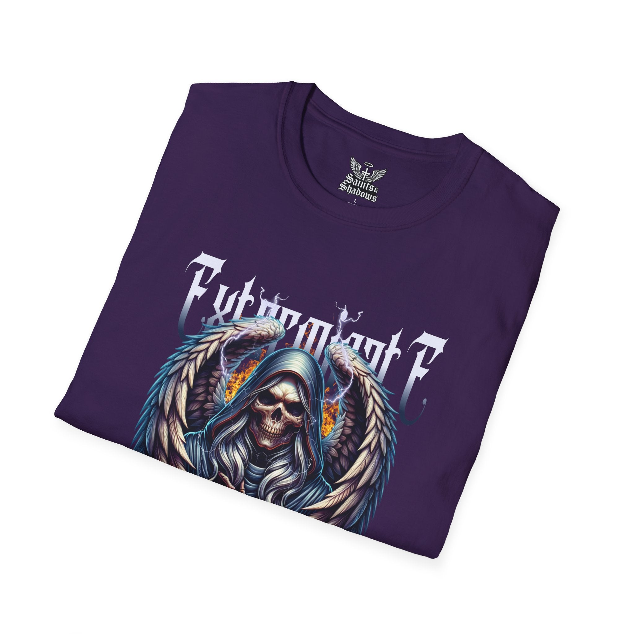 Saints and Shadows - Exterminate, Angelic Artwork Unisex Softstyle T-Shirt, Casual Wear