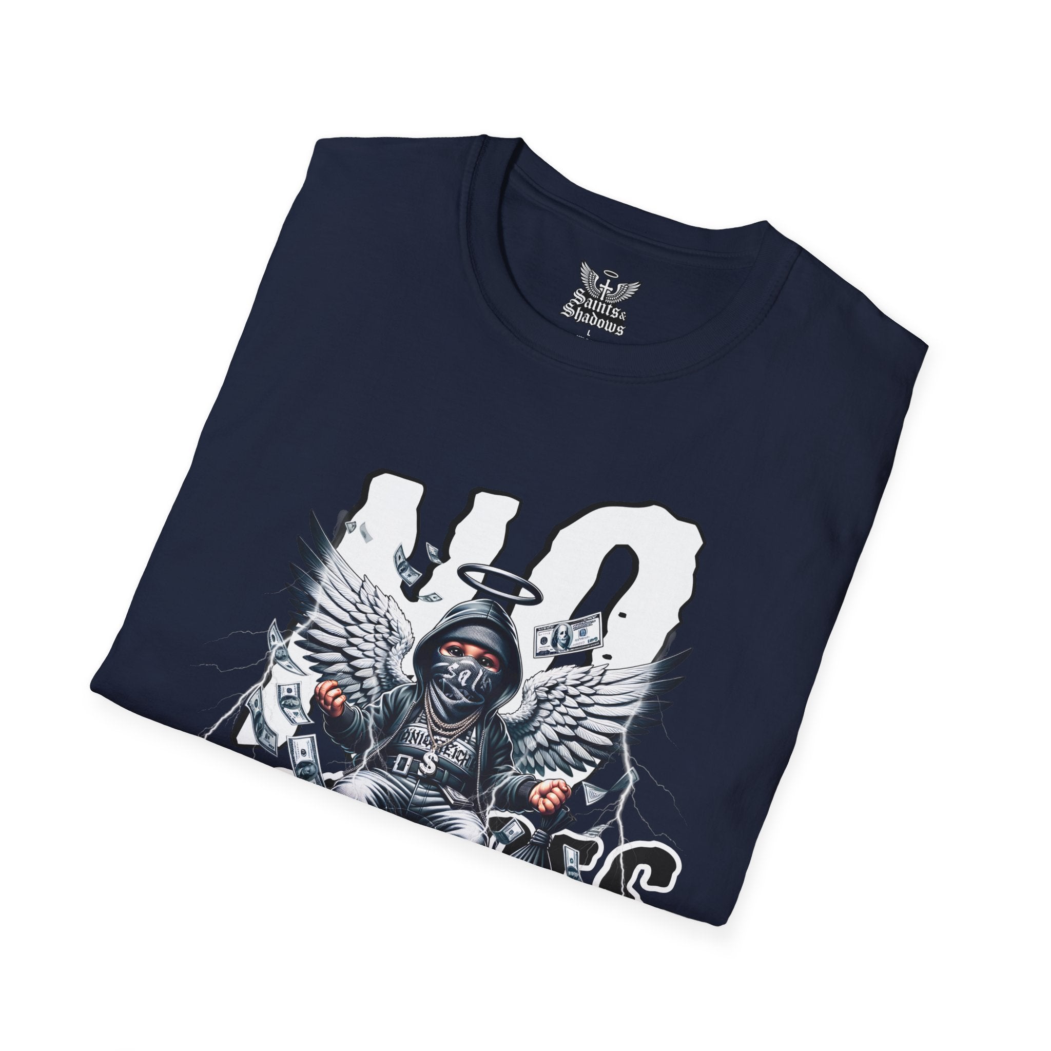 Saints and Shadows - No Exodus, Angelic Artwork Unisex Softstyle T-Shirt, Casual Wear