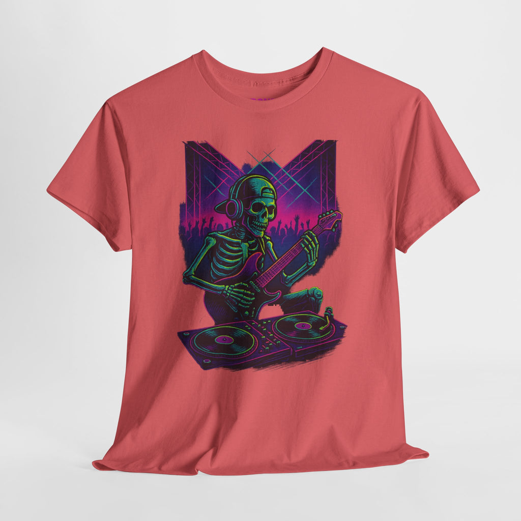 Bone Jams Rockin’ Skeleton, Tee | Loud Enough to Wake the Dead | Unisex Cotton Shirt for Music Lovers, Concerts, Halloween, Gifts