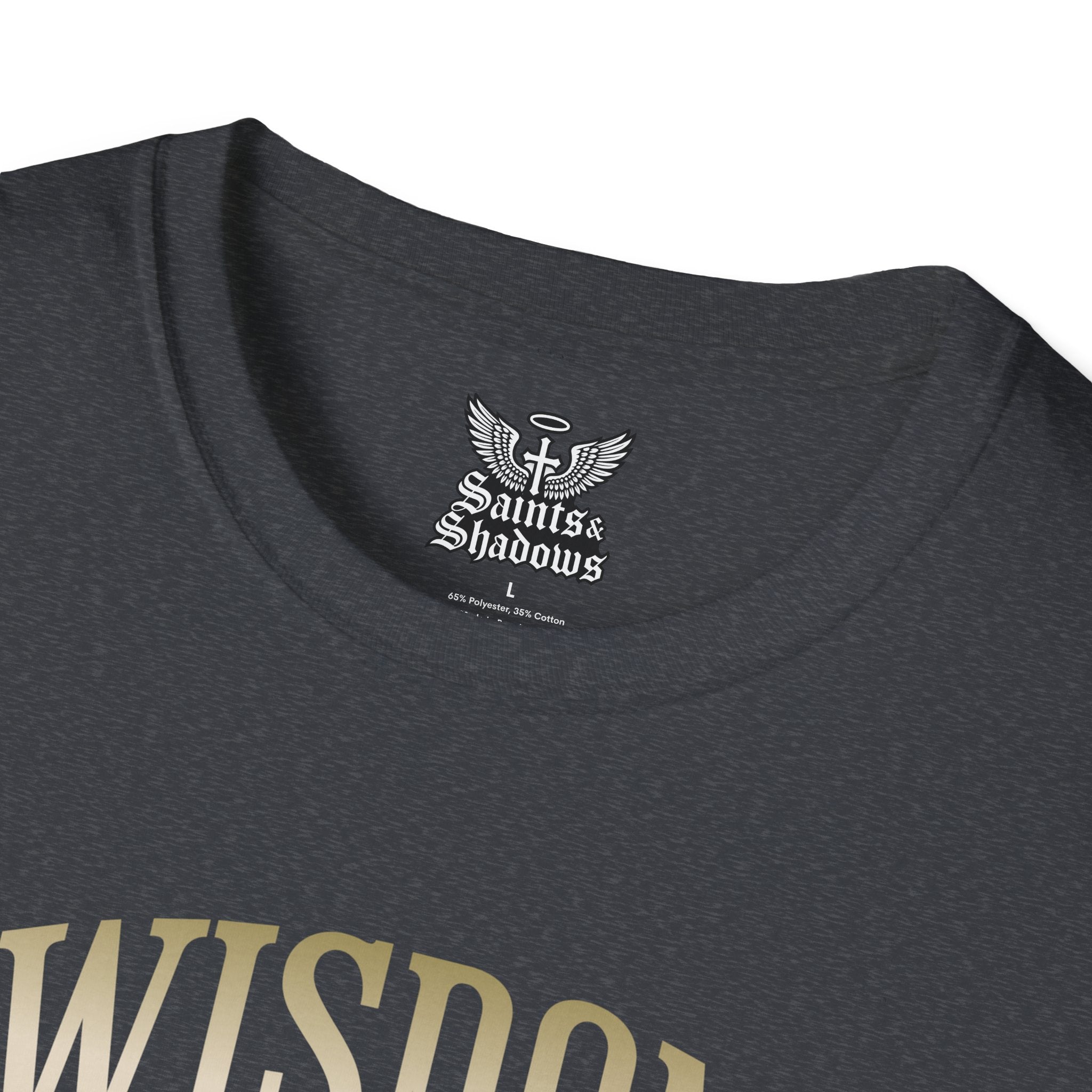 Saints and Shadows - Wisdom, Angelic Artwork Unisex Softstyle T-Shirt, Casual Wear