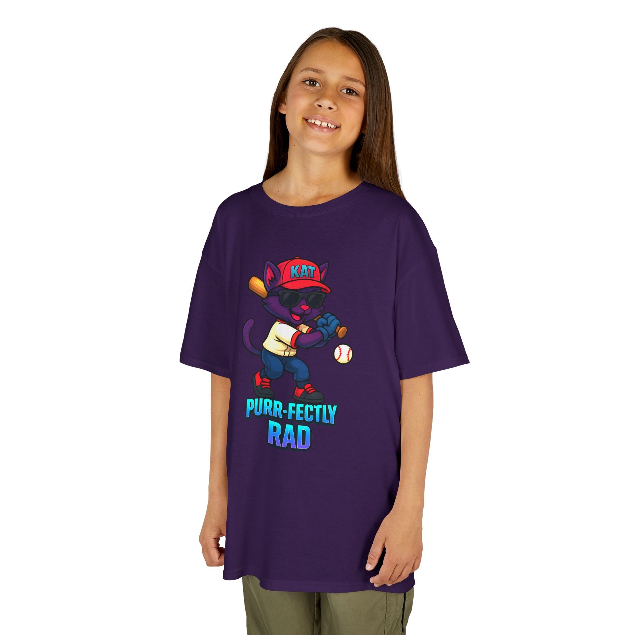 DJ KAT PAWS Purr-fectly Rad Kids Tee | Cool Apparel for Boys & Girls, Motivational Summer Wear & Playful Gift