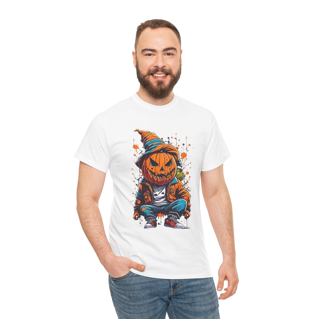 Scary Pumpkin, Horror Graphic Tee, Unisex Cotton Shirt, Halloween Costume, Horror Movie Gift, Spooky T-Shirt, Horror Fan Apparel