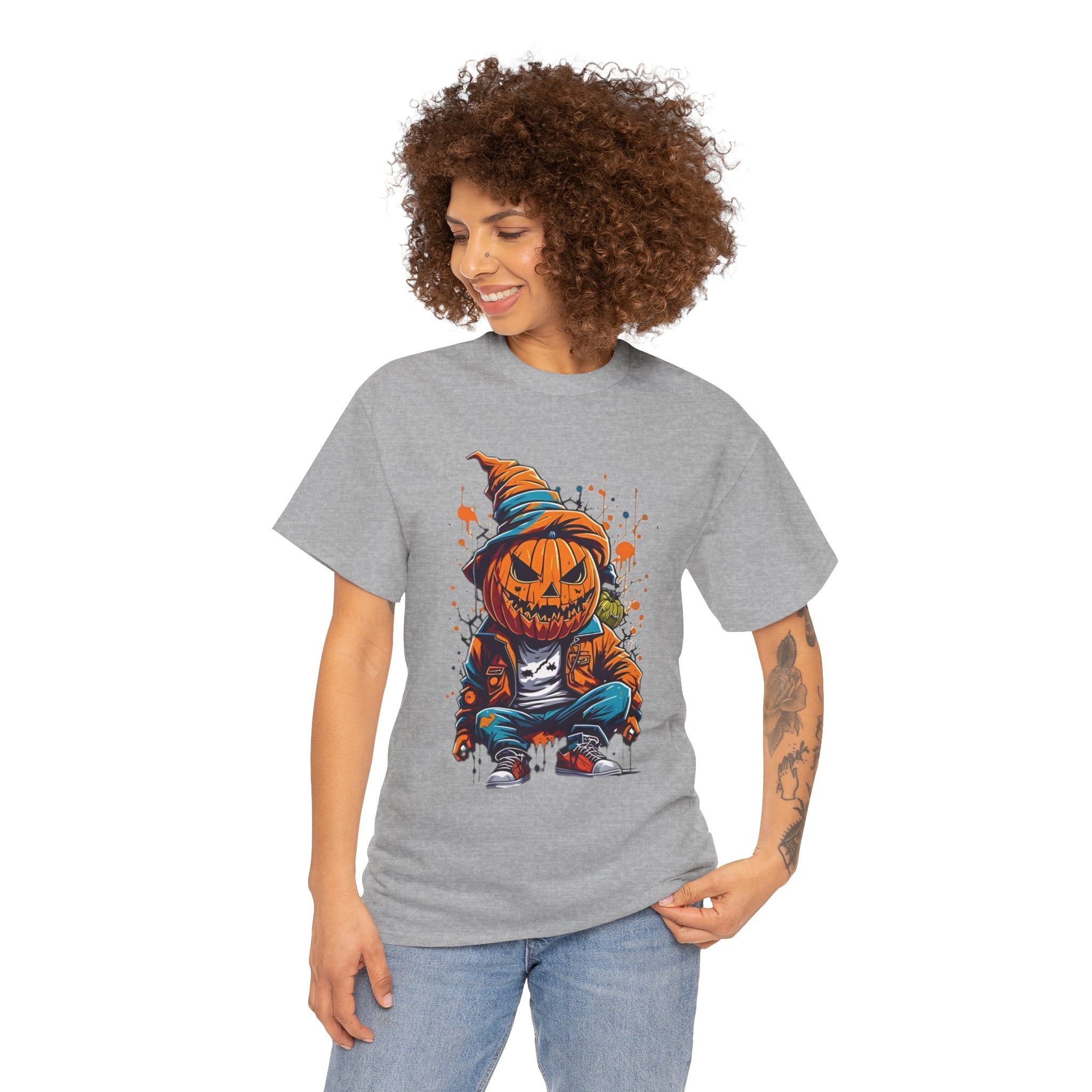 Scary Pumpkin, Horror Graphic Tee, Unisex Cotton Shirt, Halloween Costume, Horror Movie Gift, Spooky T-Shirt, Horror Fan Apparel