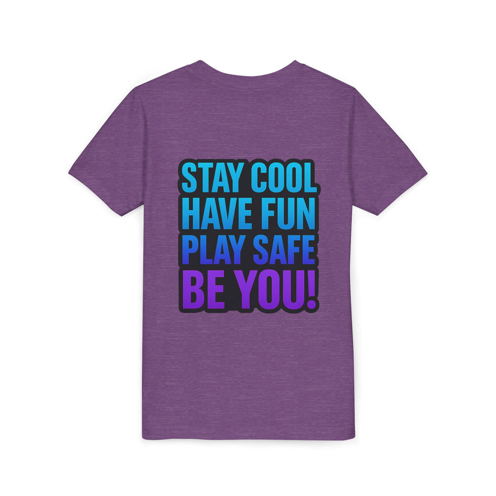 DJ KAT PAWS Paw-Sitive Waves Only, Youth Tee | Kids Surfing T-Shirt, Fun Cat Graphic Top, Summer Apparel, Gifts for Animal Lovers