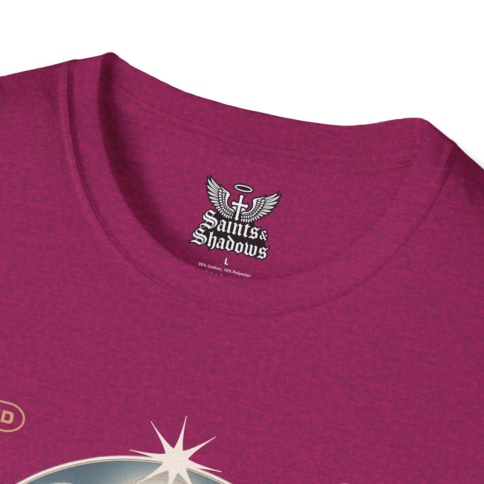 Saints and Shadows - Reflection, Angelic Artwork Unisex Softstyle T-Shirt, Casual Wear