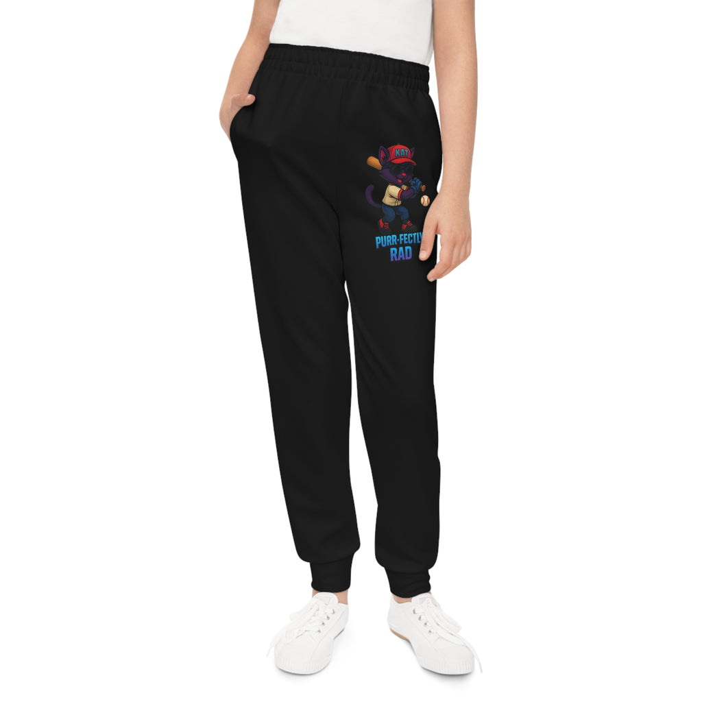 DJ KAT PAWS Purr-fectly Rad Baseball Youth Joggers | Fun, Sporty Kids Activewear
