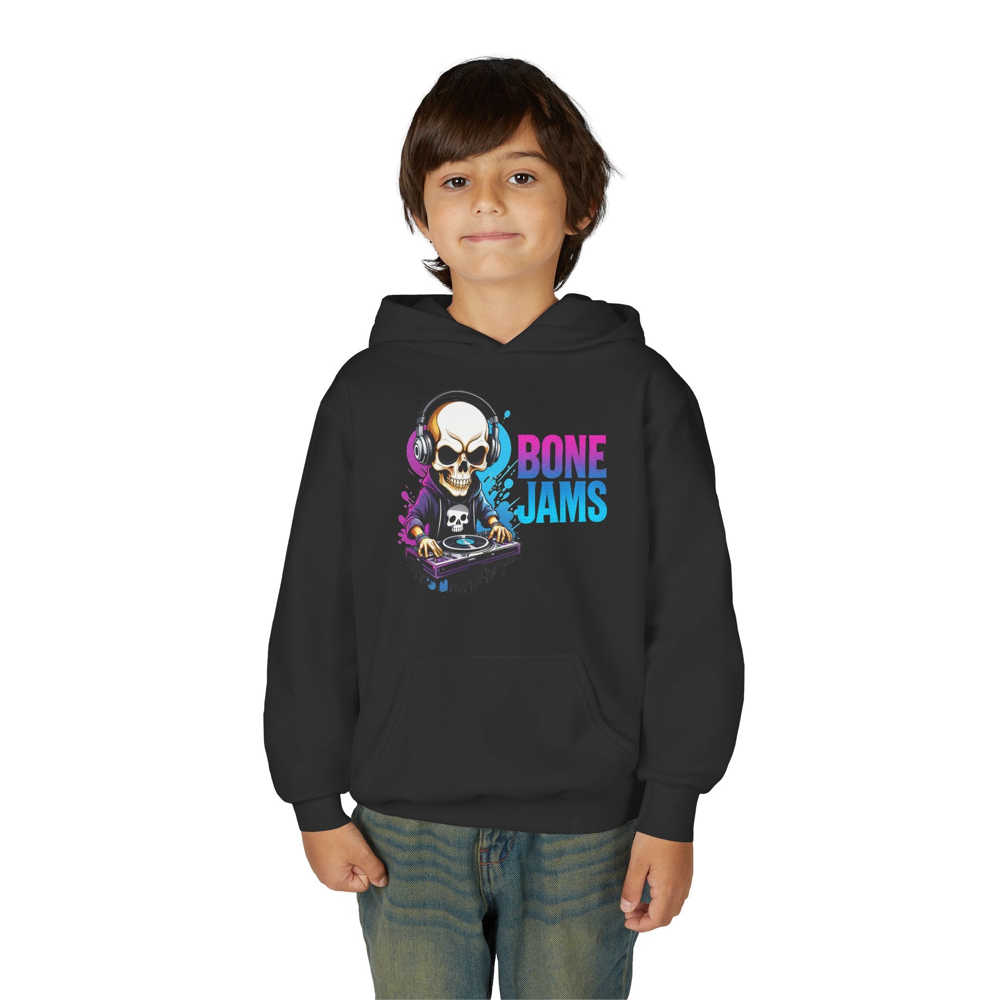 Bone Jams MC Bonez, Kids Hoodie Skull DJ