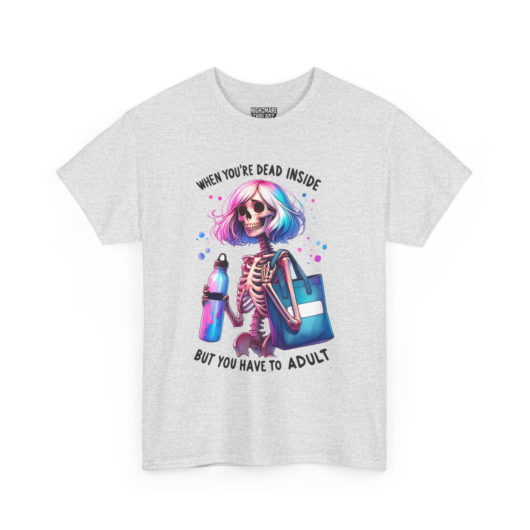 When you're dead onside, Whimsical Skeleton Tee, Funny Graphic Shirt, Perfect for Halloween, Unique Gift Idea, Casual Wear, Everyday Humor