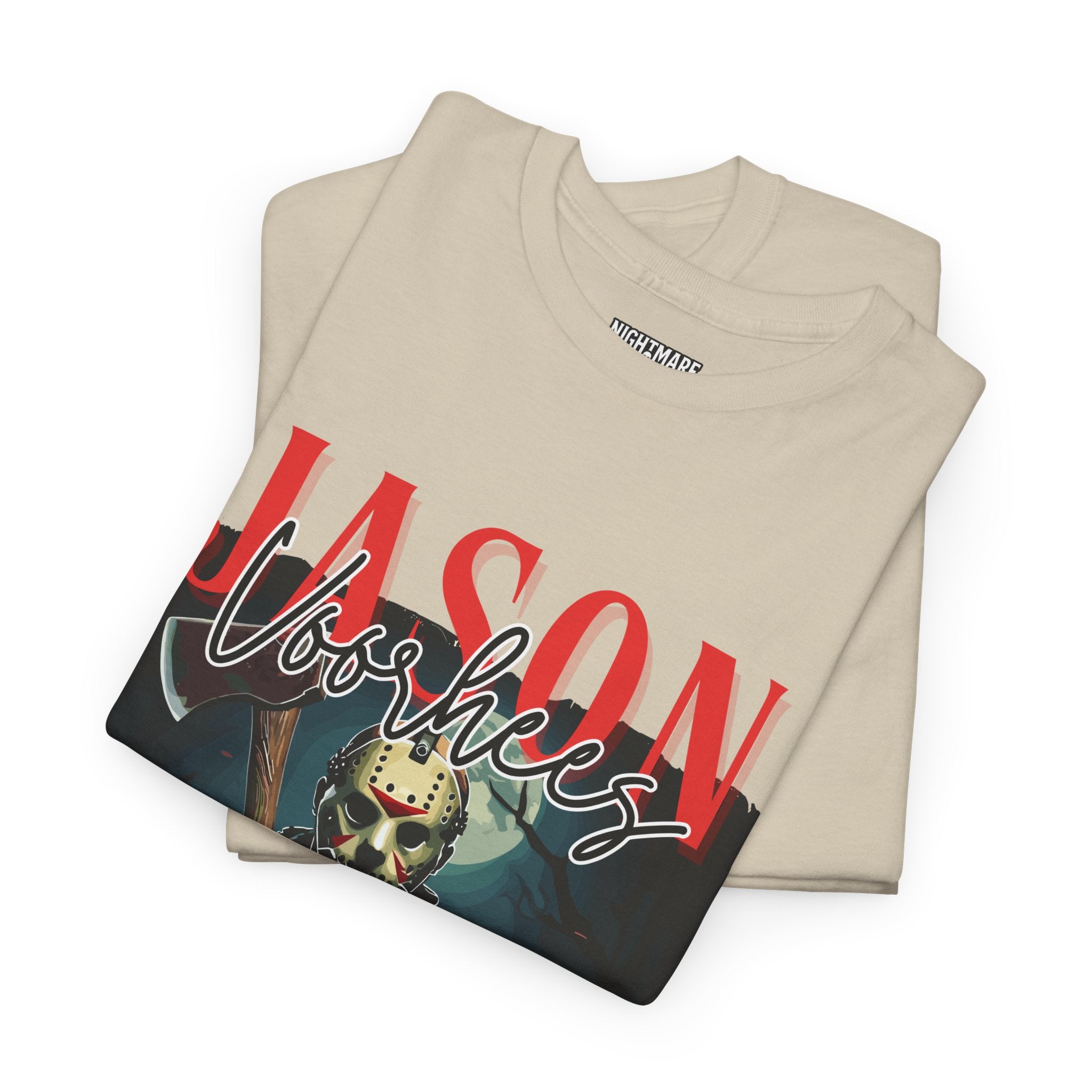Jason Vorhees Horror Graphic Tee, Unisex Cotton Shirt, Halloween Costume, Horror Movie Gift, Spooky T-Shirt, Horror Fan Apparel