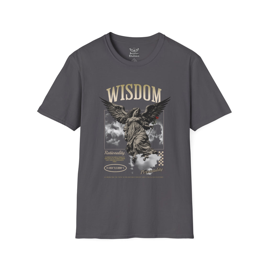 Saints and Shadows - Wisdom, Angelic Artwork Unisex Softstyle T-Shirt, Casual Wear