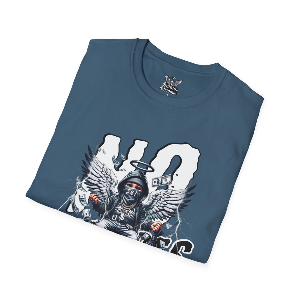Saints and Shadows - No Exodus, Angelic Artwork Unisex Softstyle T-Shirt, Casual Wear