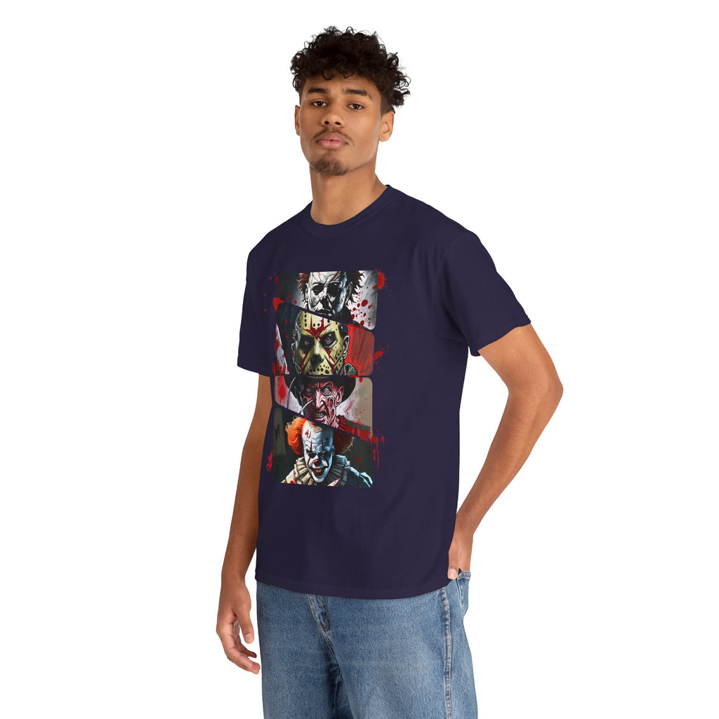 Horror Legends Horror Graphic Tee, Unisex Cotton Shirt, Halloween Costume, Horror Movie Gift, Spooky T-Shirt, Horror Fan Apparel