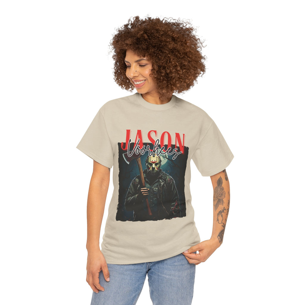 Jason Vorhees Horror Graphic Tee, Unisex Cotton Shirt, Halloween Costume, Horror Movie Gift, Spooky T-Shirt, Horror Fan Apparel