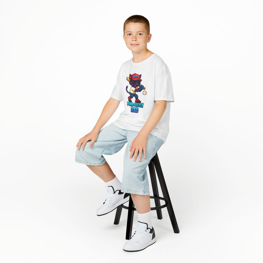 DJ KAT PAWS Purr-fectly Rad Kids Tee | Cool Apparel for Boys & Girls, Motivational Summer Wear & Playful Gift