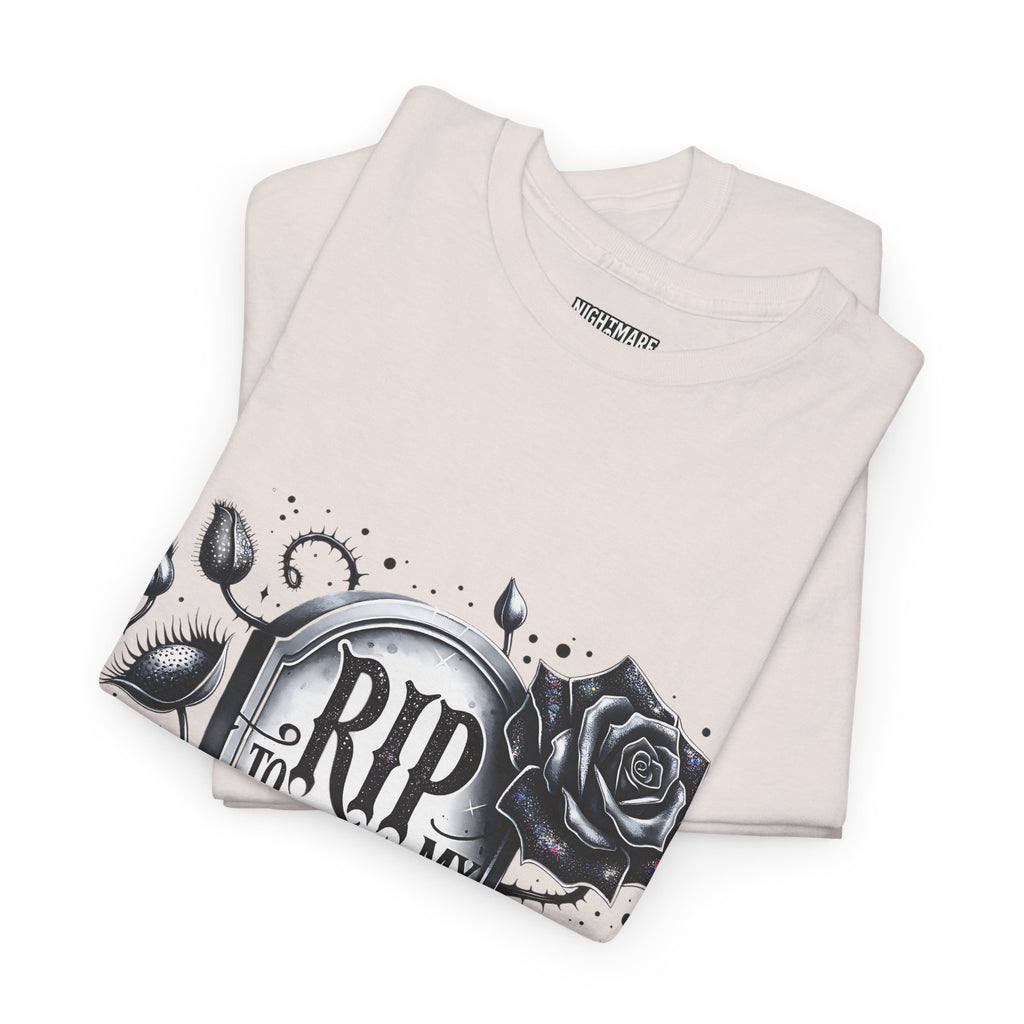 RIP to My 30s, Heavy, Unisex Graphic Shirt, Birthday Gift, Casual Wear, Vintage Style, Floral Design T-shirt