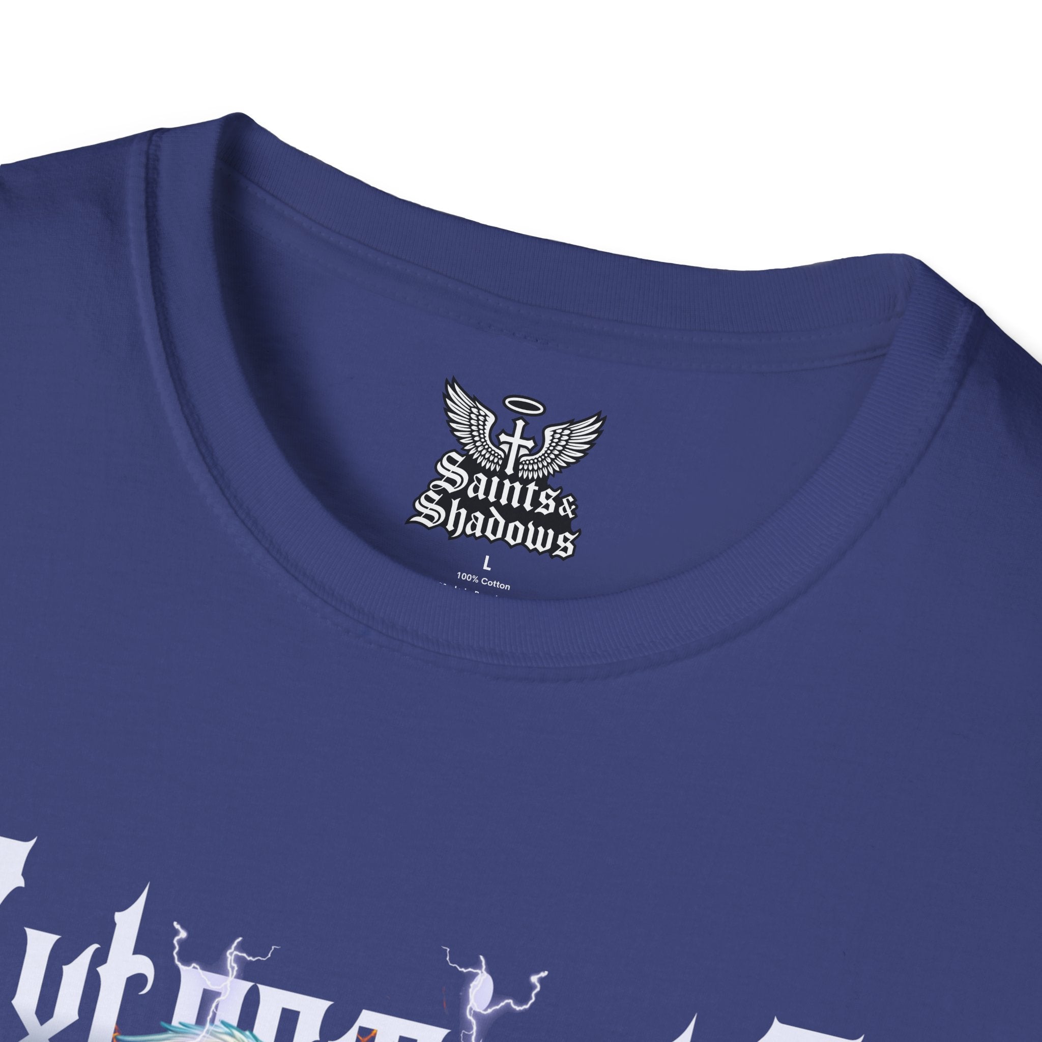 Saints and Shadows - Exterminate, Angelic Artwork Unisex Softstyle T-Shirt, Casual Wear