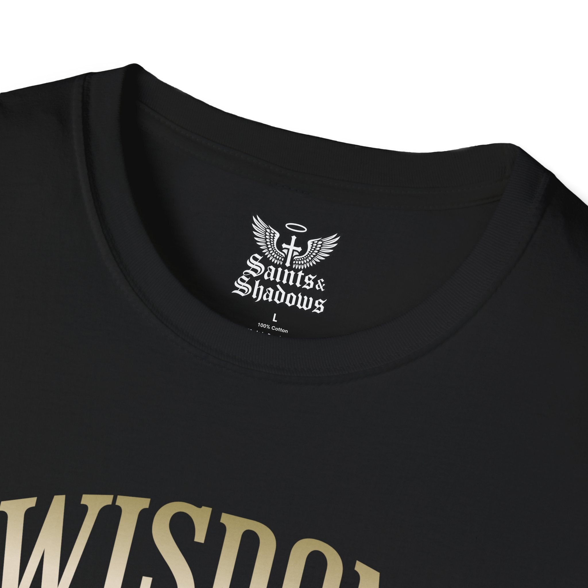 Saints and Shadows - Wisdom, Angelic Artwork Unisex Softstyle T-Shirt, Casual Wear