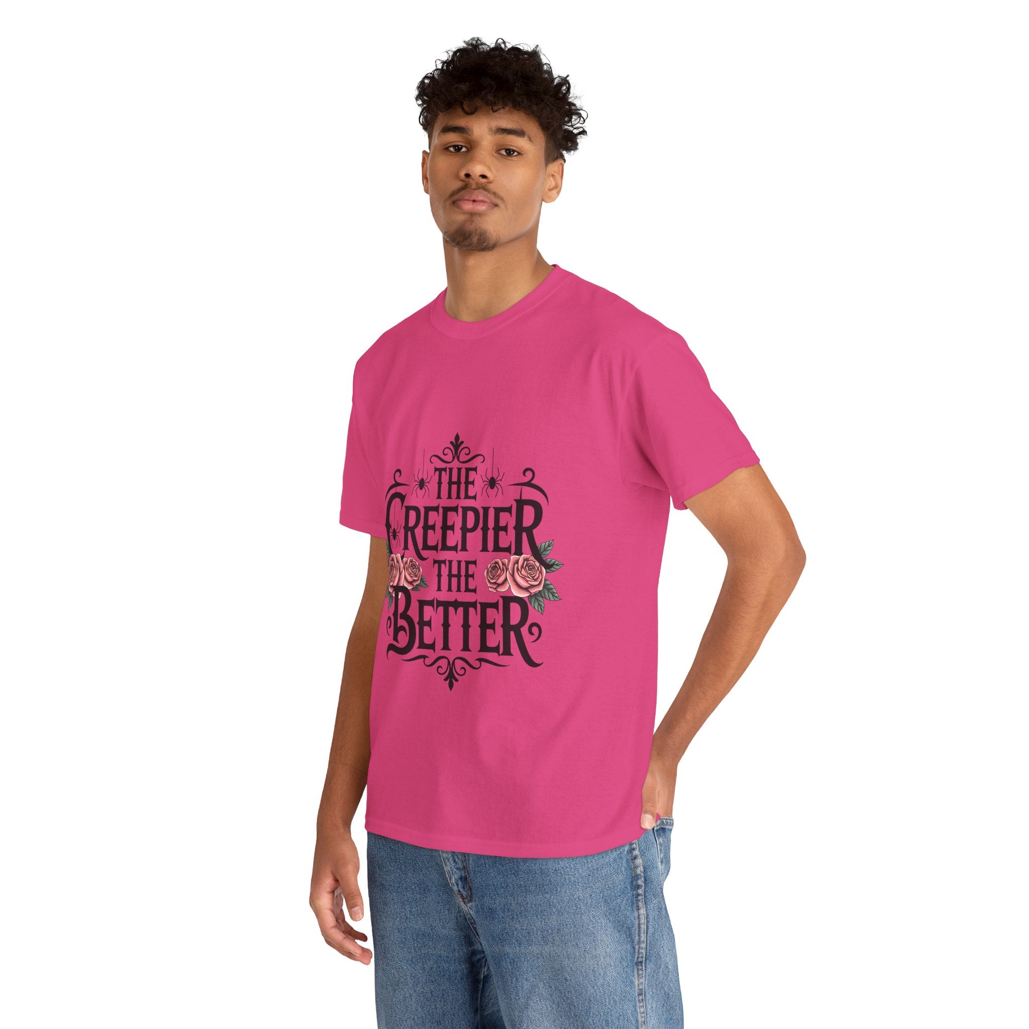 The Creepier the Better Tee, Perfect for Halloween, Casual Wear, Gift for Friends, Vintage Style, Unique Graphic T-Shirt