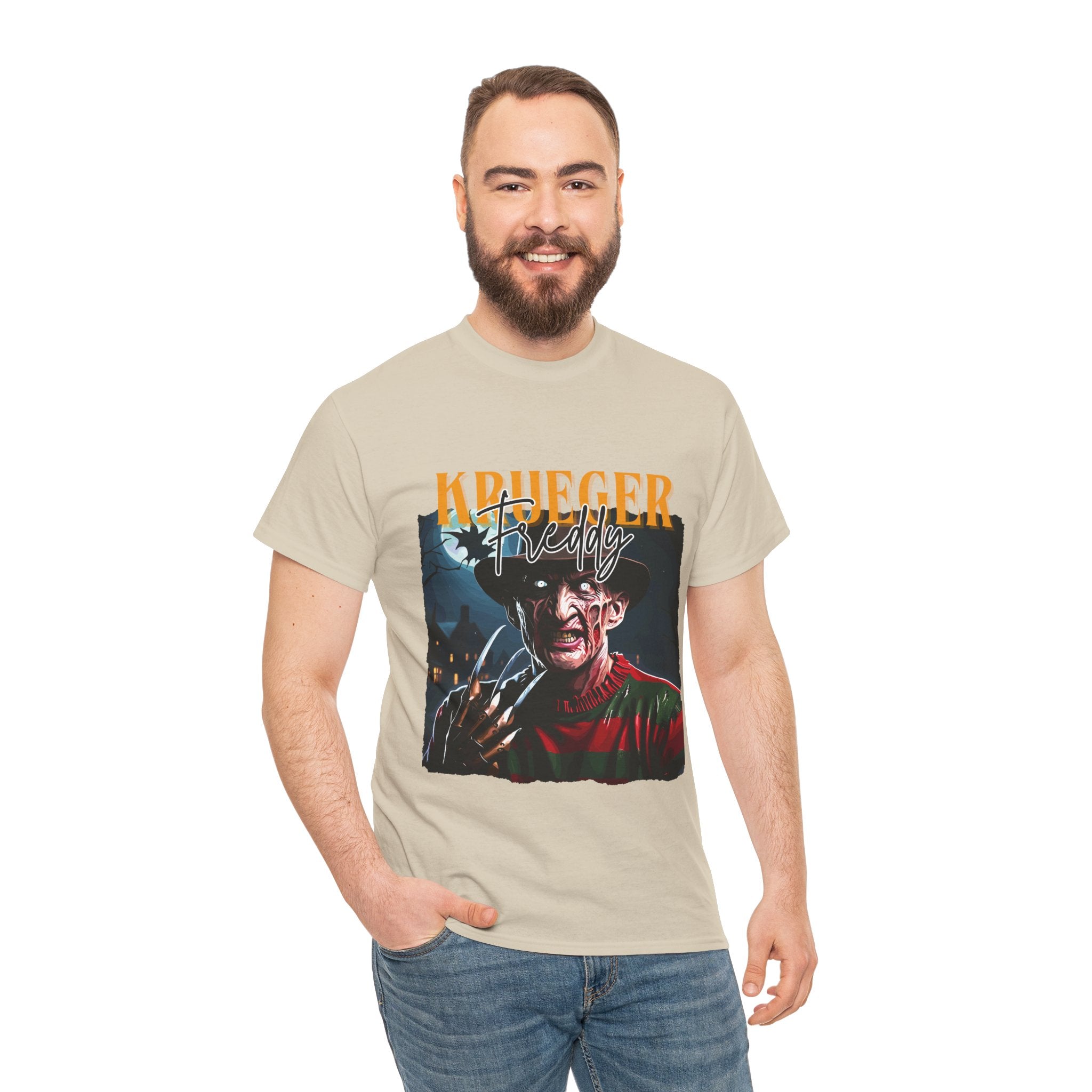 Freddy Krueger, Horror Graphic Tee, Unisex Cotton Shirt, Halloween Costume, Horror Movie Gift, Spooky T-Shirt, Horror Fan Apparel